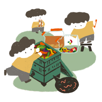 酵素液肥與蚯蚓堆肥